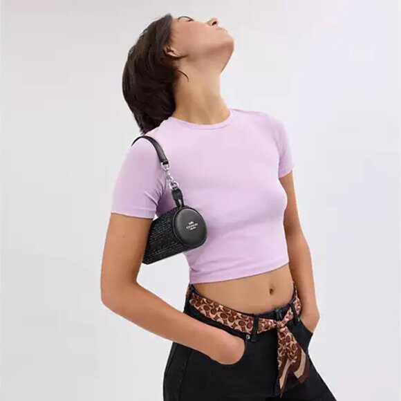 Nolita Barrel Bag  Crystal fabric and smooth leather NWT -  CX208 - Picture 5 of 10